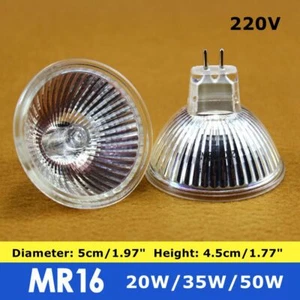 10X MR16 220V Halogen Lamp Bulb Downlight Spotlight Spot Light GU5.3 20W 35W 50W - Picture 1 of 13