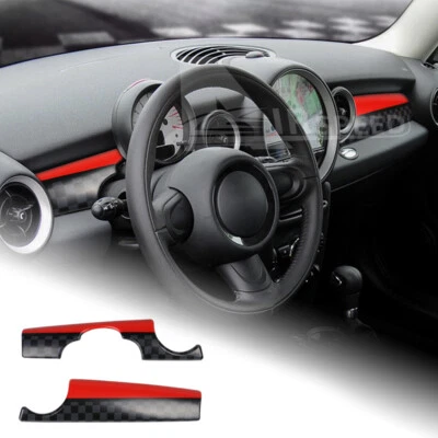 Dashboard Panel Decorative Cover Trim JCW For Mini Cooper R55 R56 R57 2009-2013 - Imagem 1 de 4