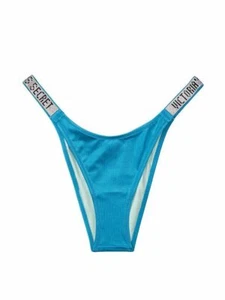NWT Victoria's Secret SWIM RHINESTONE SHINE STRAP BRAZILIAN BIKINI BOTTOM  - Picture 1 of 42