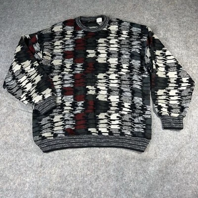 Suéter Bachrach De Colección Para Hombres XL Abstracto Estilo Abuelo Coogi Hecho en Italia Lana Foto 1 de 4