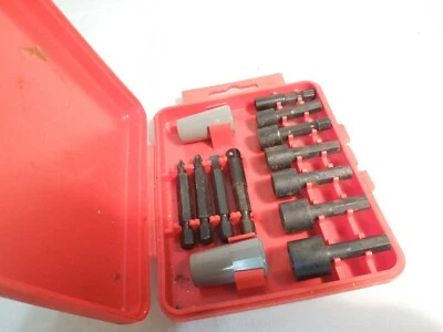 Conjunto de parafuso e soquete furadeira sextavada 13 peças 3/16" a 7/16" com estojo não usado - Imagem 1 de 4
