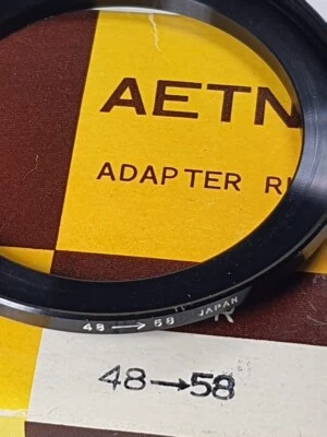 48-58mm Metal Step Up Lens Filter Converter Adapter Ring 48mm-58mm E48-E58 Aetna - Image 1 of 4
