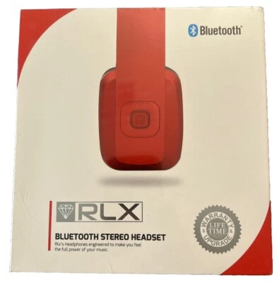 RLX -100 BLUETOOTH STEREO HEADSET (RED) Factory Sealed - Image 1 of 4