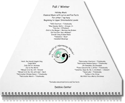 Zither Lap Harp Sheet Music ~ Fall / Winter; Holiday and Classical Music - Image 1 of 4