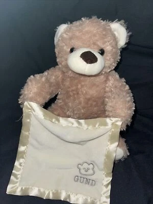 Gund Baby Peek A Boo Talking Teddy Bear Plush Stuffed Animal Clean Cuddly *9* - Image 1 of 4
