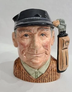 Vintage Royal Doulton Golfer großer Toby Becher Krug D6623 David Biggs (1970) ohne Box - Bild 1 von 8