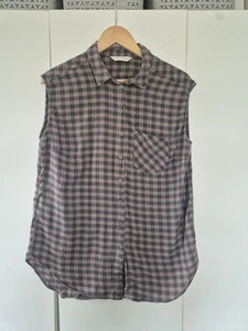 Miss Selfridge Sleeveless Plaid Shirt - UK 12 / US 8 / EUR 40 - Casual Button... - Picture 1 of 4