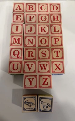 UNCLE GOOSE 28 BLOCOS ABC ITALIANOS EM RELEVO MADEIRA BLOCOS INFANTIS NÃO TÓXICOS EUA - Imagem 1 de 4