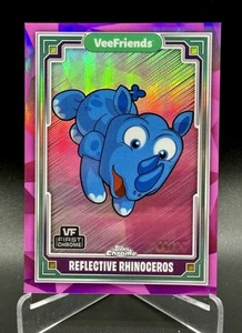2025 Topps Chrome VeeFriends Reflective Rhinoceros Pink Refractor 48/75 - Picture 1 of 3