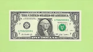 2009 ..UNCIRC $ 1 G 7552 5559 G... 2009 $ 1 G-G POKER NOTE 5-5's - Bild 1 von 2