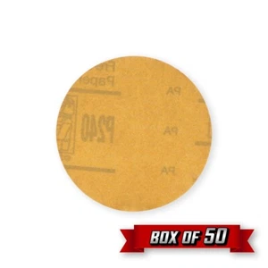 3M 00915 | Hookit Gold Abrasive Disc (216U), 3.000" x 240 Grit {50pk} - Picture 1 of 2