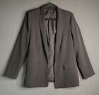 H&M Unconstructed Black Jacket Single Breasted Open Blazer Women Size 6