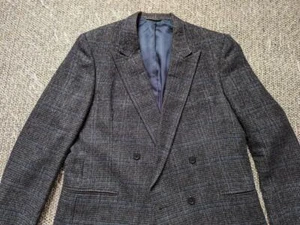 vintage USA made CHRISTIAN DIOR double breasted 42R blazer SILK blend - Picture 1 of 10
