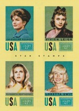 2014 Panini Golden Age Star Stamp 7 Jackie Kennedy Vivien Leigh Loretta Swit
