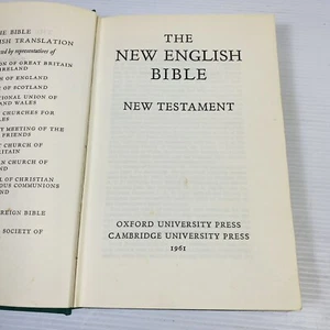 The New English Bible New Testament Oxford University Press 1961 Hardcover - Picture 1 of 10