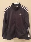 Adidas Track Suit Grey With White Stripes Boys Xl Jacket And Large Pants