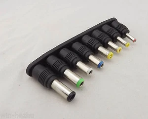 8Pcs/1 Lot Universal DC AC 2 Pin Plug Straight Charger Tip Power Adapter Laptop - Picture 1 of 5