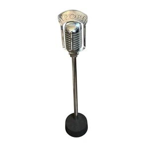 iPOP! Music Award Prize Trophy Micrófono Cromo Micrófono 18.5" Alto Pantalla Prop - Imagen 1 de 6
