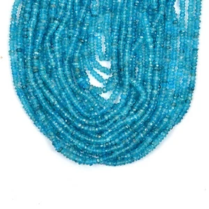 13 Inch Apatite Gemstone Beads Rondelle Shape 2.5 MM Beads Jewelry Making Beads  - Picture 1 of 6