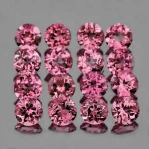 1.80 mm 40 pieces Round AAA Fire Natural Pink Tourmaline (Flawless-VVS) - Picture 1 of 2
