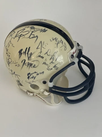 PENN STATE NITTANY LIONS - Riddell Mini Helmet Hand Signed 1997 Team Cover