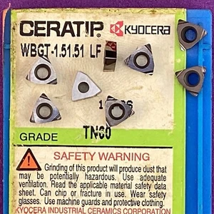 8pc KYOCERA CERATIP WBGT 1.51.51 LF Carbide Inserts: TN60🎯Machinist - Picture 1 of 2