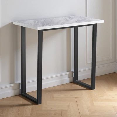 Bar Table Breakfast Counter Table U Shape Leg (White/Grey/Oak) - Image 1 of 4
