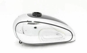 Horex Resident Black Painted & Chrome Steel Gas Fuel Petrol Tank /FIT FOR - Picture 1 of 4