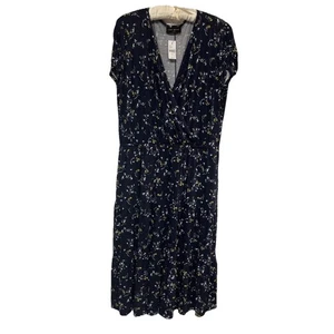 Lane Bryant Floral Maxi Dress Size 22/24 Tiered Ruffled Hem Prairie Look NWT$89 - Picture 1 of 9