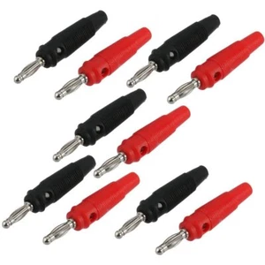 20x Bananenstecker 4mm Set Schraubbar Labor Büschelstecker 10*Rot + 10*Schwarz - Bild 1 von 9