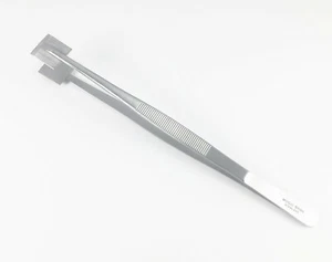 Masher Tweezer tools for lampwork glass art 3/4"x3/4" Pad, 8 inch - Picture 1 of 4