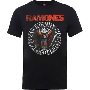 Ramones Vintage Eagle Seal offiziell Herren T-Shirt - Picture 1 of 1