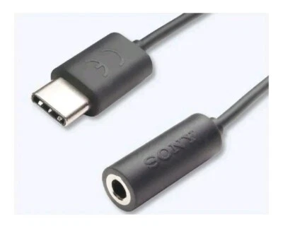 Genuine Sony EC260 Black USB-C to 3.5mm Headphone Adapter / Jack for Sony Xperia — 第 1/2 张图片