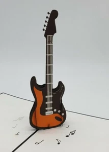 🎸 3D Pop UP Karte E Gitarre Party Musik Geburtstagskarte Gutschein - Bild 1 von 2