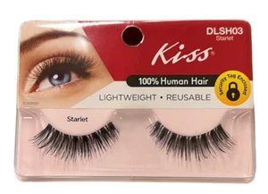 KISS False Eyelashes 100% Human Hair Lightweight & Reusable~ DLSH03 STARLET - Picture 1 of 3