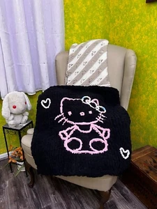 Hello Kitty baby/toddler blanket! 30x30 Handmade new!! Adorable! Perfect gift!! - Picture 1 of 3