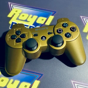 Sony PlayStation 3 PS3 Gold Dualshock 3 OEM Wireless Controller CECHZC2U TESTED - Foto 1 di 4