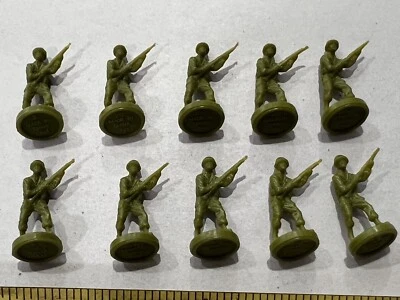 Axis & Allies D-day Board Game By Larry Harris 10 Green Infantry Piece Parts - Image 1 of 2