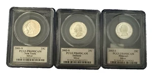 2001, 2002, 2003-S Silver State Quarters PCGS PR69DCAM - Picture 1 of 5