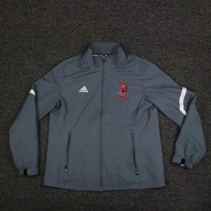 William Jewell Cardinals Adidas Jacket Womens Large Gray Full Zip Softball - Picture 1 of 8