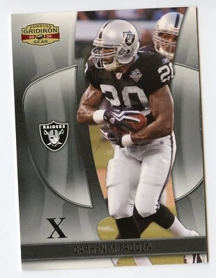 F492 DARREN MCFADDEN 2009 GRIDIRON GEAR X 1/250 #22 RAIDERS RARE FIRST ONE SP - Image 1 of 2
