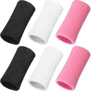 6 Inch Wristbands Sport Long Wrist Bands Sweatband Elastic Athletic Wrist Ban... - Picture 1 of 7