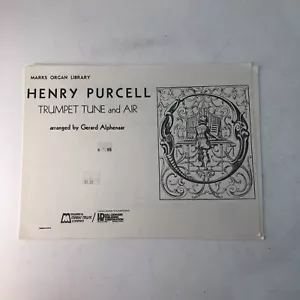 Henry Purcell Trompeta Afinación y Aire Gerard Alphenaar Marcas Órgano Biblioteca 1962 - Imagen 1 de 4