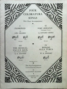 My Johann Vintage Sheet Music - Adele Epstein, Grieg, Aslanoff 1931 - Picture 1 of 1
