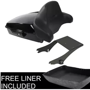 Chopped Pack Trunk Backrest Mount Rack For Harley Tour Pak Electra Glide 1997-08 - Picture 1 of 12