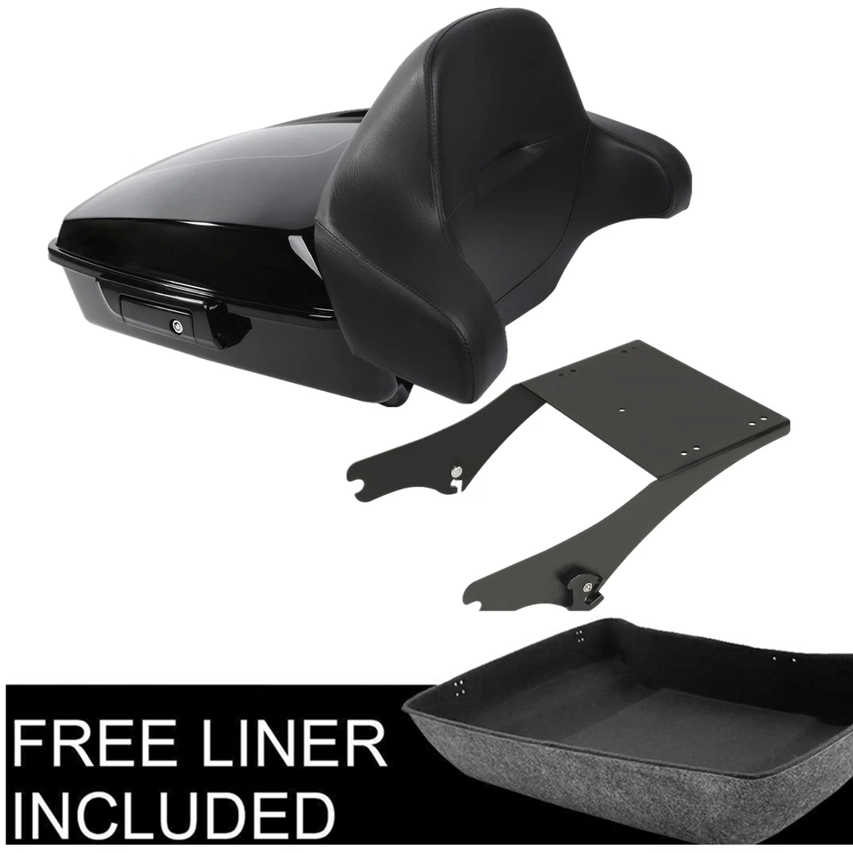 Chopped Trunk Backrest Mount Rack Fit For Harley Touring Electra Glide 1997-2008 - Image 1 of 4