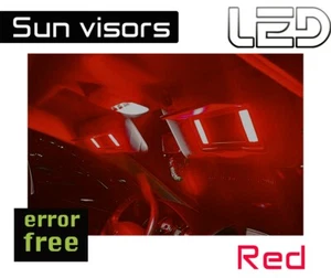 Pour Opel SIGNUM 4 Ampoules LED ROUGE éclairage Miroirs courtoisie Pare-soleils - Imagen 1 de 1