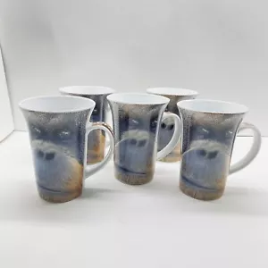 Paul Cardew Wild Cafe Porcelain Coffee Mugs Cups England Set Of 5 - Picture 1 of 8