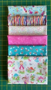 Fat Quarter Fabric Bundles Day Dream set of 6 matching fabrics - Picture 1 of 2