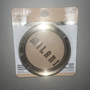 MILANI Conceal + Perfect Shine Proof Powder Lightweight ~ 03 NATURAL LIGHT ~ .43 - Picture 1 of 3